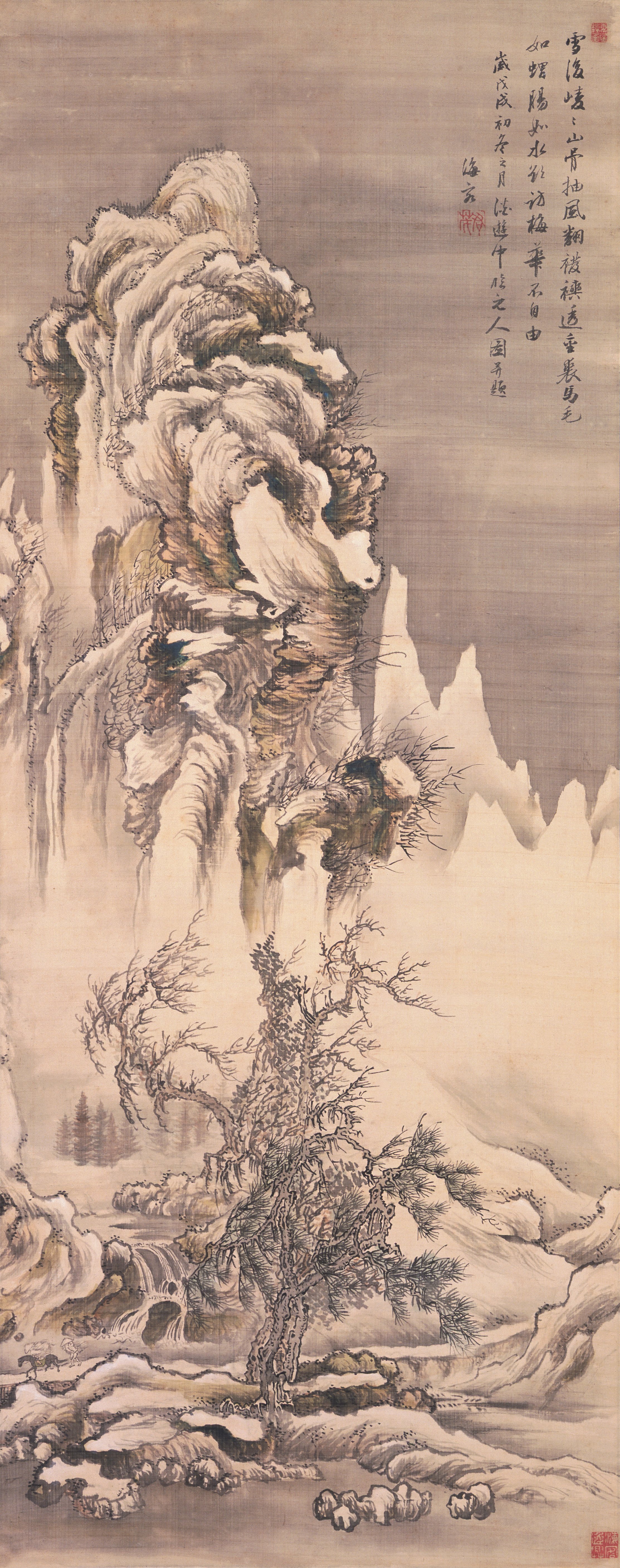 絵画 北方の冬 Winter Landscape, after a Yuan Master, Nukina Kaioku | Mia